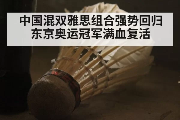 中国混双雅思组合强势回归 东京奥运冠军满血复活